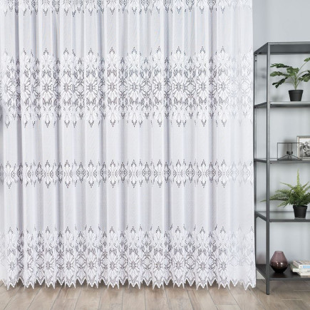 Firanka żakardowa, wysokość 250cm, kolor 001 biały