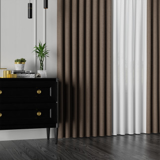 Mirabel tkanina dekoracyjna brązowa 320cm kolor 910 EAN: 5907693263826