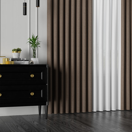 Mirabel tkanina dekoracyjna brązowa 320cm kolor 910 EAN: 5907693263826