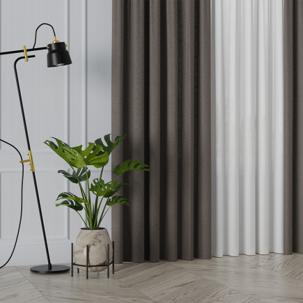 Mirabel Tkanina Dekoracyjna 320cm Szarobrązowa 909 EAN: 5907693263819