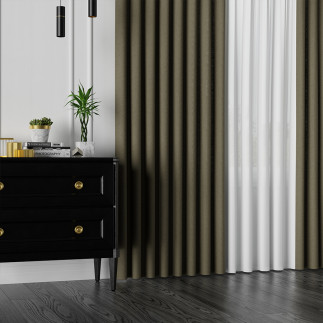 Mirabel tkanina dekoracyjna 320cm ciemny zielony 922 EAN: 5907693263932