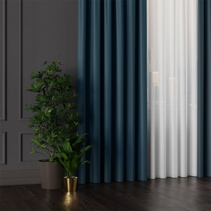 Greta Tkanina Dekoracyjna Blackout Granatowa 320cm, Kolor 016, EAN: 2010000565360