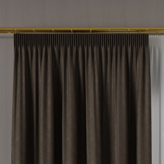Sybilla tkanina dekoracyjna, wysokość 320cm, kolor 120 ciemny brązowy