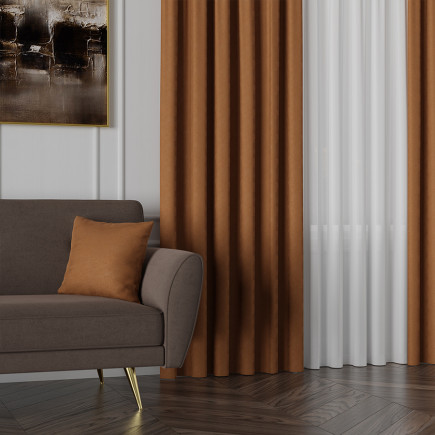 Sybilla Tkanina Dekoracyjna 320cm Rdzawy Pomarańczowy EAN: 5907693263543