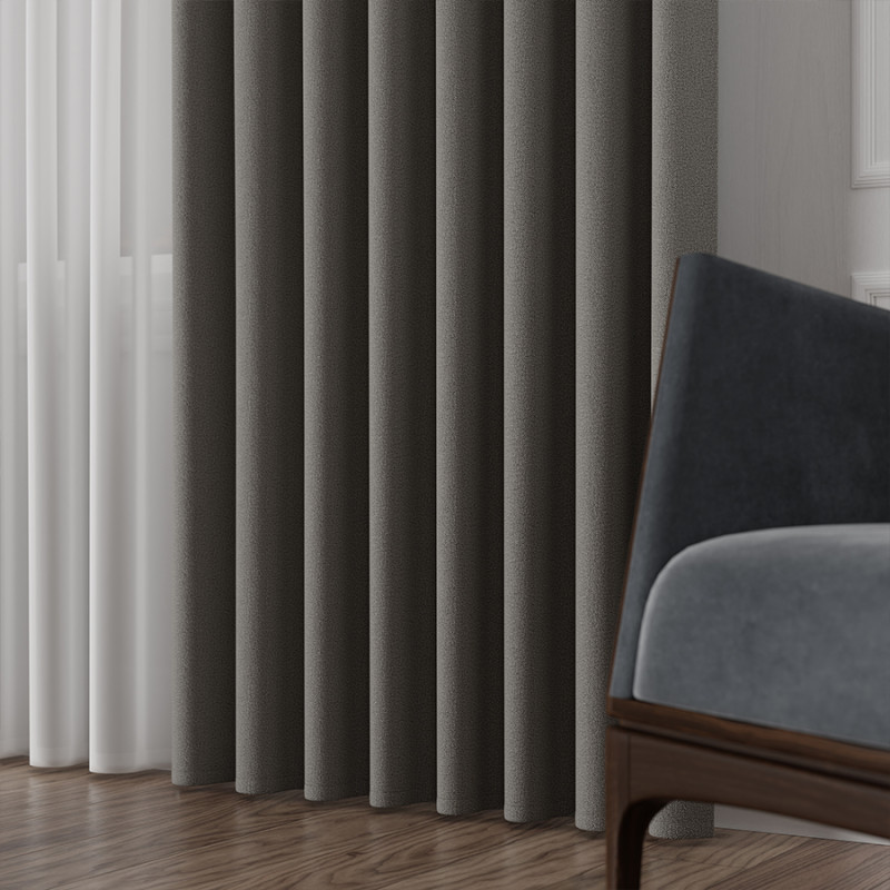 Rufus Tkanina Dekoracyjna Dwustronna 320cm Ciepły Ciemny Szary EAN: 5907693264861