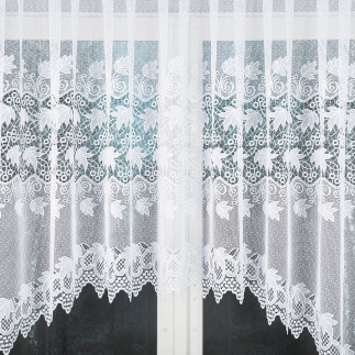 Elżbieta firanka żakardowa gotowa, szerokość 530 x wysokość 160cm, kolor 001 biały