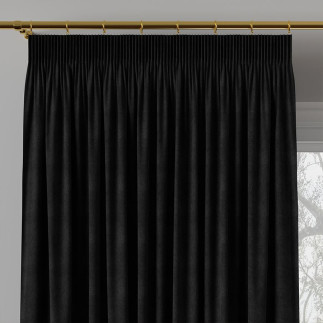 Zasłona Milas 140x250cm na taśmie, kolor czarny 039, EAN: 5907693235496