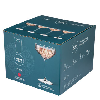 Plisse kpl.4 kieliszków prosseco 300ml