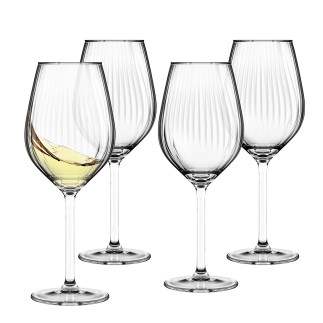 Plisse kpl.4 kieliszków wino 380ml