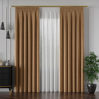 Velvet tkanina dekoracyjna, wysokość 300cm, kolor 011 camelowy