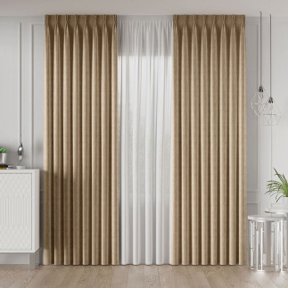 Velvet tkanina dekoracyjna, wysokość 300cm, kolor 013 ciepły beżowy