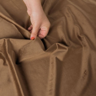 Velvet tkanina dekoracyjna, wysokość 300cm, kolor 015 ciepły brązowy