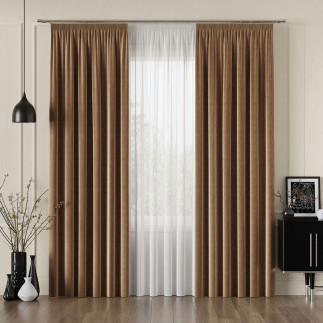 Velvet tkanina dekoracyjna, wysokość 300cm, kolor 016 brązowy