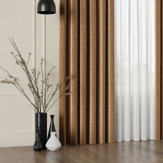 Velvet tkanina dekoracyjna, wysokość 300cm, kolor 016 brązowy
