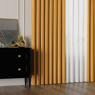 Velvet tkanina dekoracyjna, wysokość 300cm, kolor 026 szafranowy