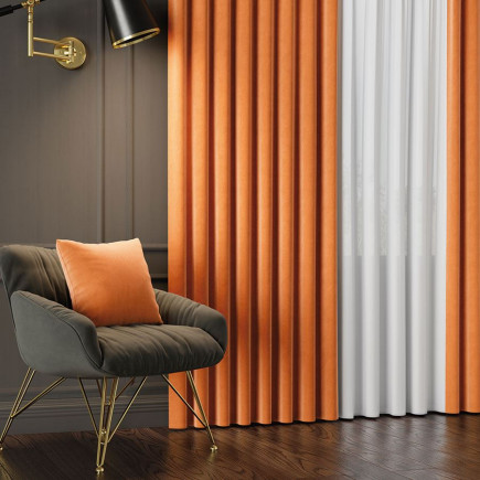 Velvet Tkanina Dekoracyjna 300cm Pomarańczowa 027 EAN: 5907693242234