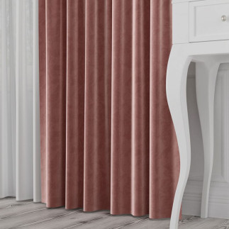 Velvet tkanina dekoracyjna, wysokość 300cm, kolor 034 ciemny pudrowy różowy