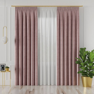 Velvet tkanina dekoracyjna, wysokość 300cm, kolor 035 pastelowy fioletowy