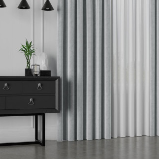 Velvet tkanina dekoracyjna, wysokość 300cm, kolor 067 jasny szary