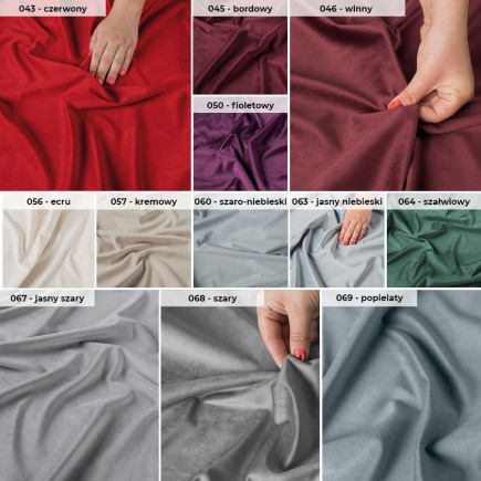 Velvet tkanina dekoracyjna, wysokość 300cm, kolor 076 ciepły szary