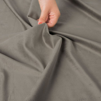 Velvet tkanina dekoracyjna, wysokość 300cm, kolor 076 ciepły szary