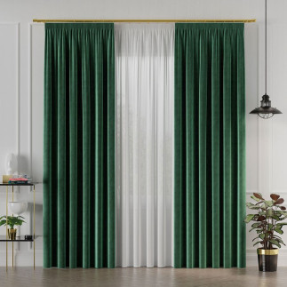 Velvet tkanina dekoracyjna, wysokość 300cm, kolor 094 butelkowy zielony