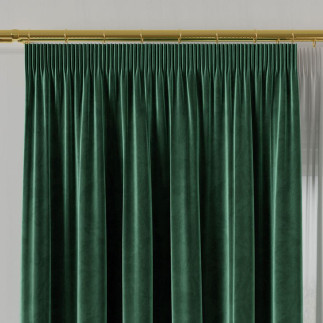 Velvet tkanina dekoracyjna, wysokość 300cm, kolor 094 butelkowy zielony