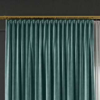 Velvet tkanina dekoracyjna, wysokość 300cm, kolor 102 morski