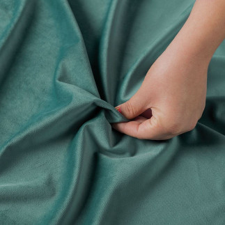 Velvet tkanina dekoracyjna, wysokość 300cm, kolor 102 morski