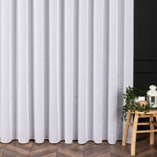 Tiana firanka trudnopalna z ołowianką, wysokość 300cm, kolor 001 biały