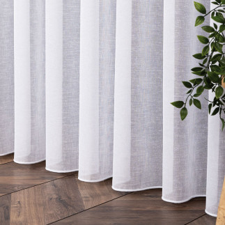 Tiana firanka trudnopalna z ołowianką, wysokość 300cm, kolor 001 biały