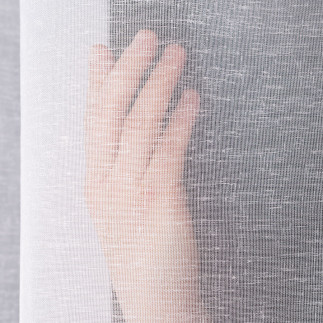 Tiana firanka trudnopalna z ołowianką, wysokość 300cm, kolor 001 biały