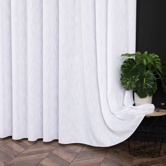 Loren firanka z ołowianką, wysokość 300cm, kolor 001 biały