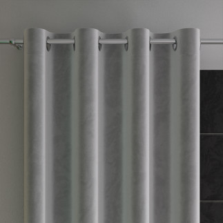 Velvi zasłona gotowa na przelotkach, szerokość 140 x wysokość 230cm, kolor 005 jasny szary