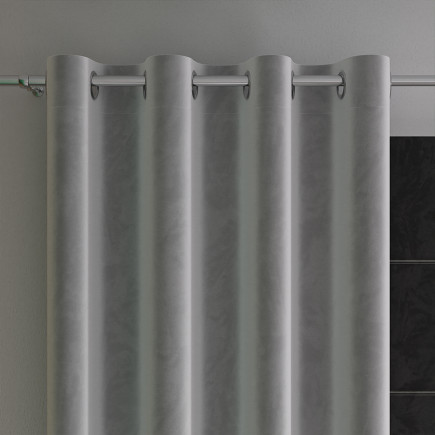 Velvi zasłona gotowa na przelotkach, szerokość 140 x wysokość 230cm, kolor 005 jasny szary