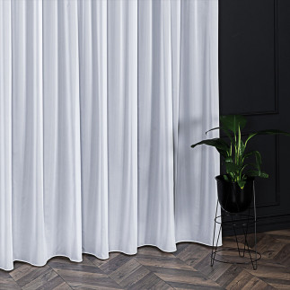 Voile woal soft touch z ołowianką, wysokość 300cm, kolor 001 śnieżnobiały
