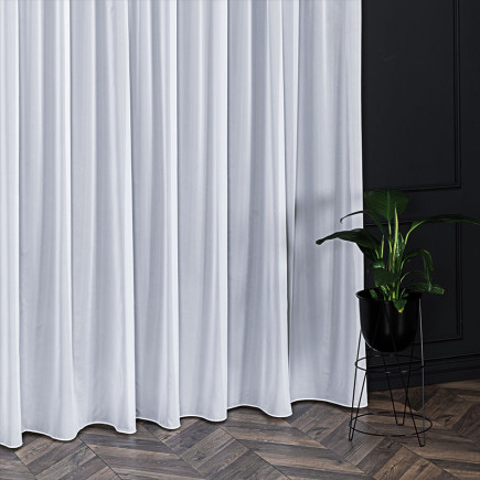Voile woal soft touch z ołowianką, wysokość 300cm, kolor 001 śnieżnobiały
