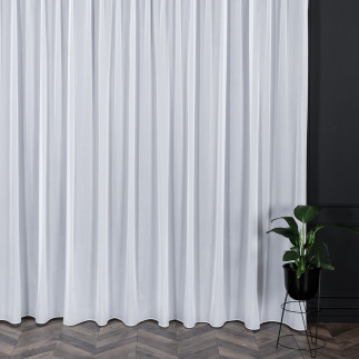 Voile woal soft touch z ołowianką, wysokość 300cm, kolor 001 śnieżnobiały