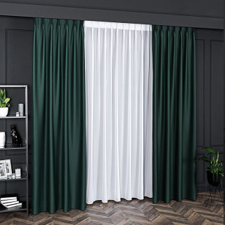 Voile woal soft touch z ołowianką, wysokość 300cm, kolor 001 śnieżnobiały