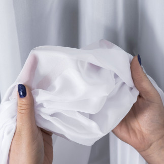 Voile woal soft touch z ołowianką, wysokość 300cm, kolor 001 śnieżnobiały