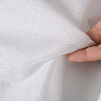 Hariet firanka z ołowianką, wysokość 300cm, kolor 001 biały