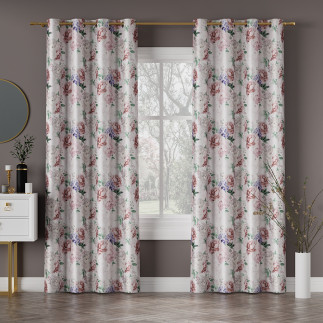 Peoni tkanina dekoracyjna velvet, wysokość 295cm, kolor 001 różowy