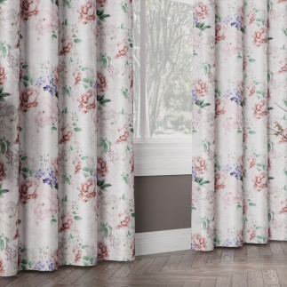 Peoni tkanina dekoracyjna velvet, wysokość 295cm, kolor 001 różowy