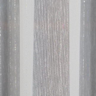Firanka fantazyjna z ołowianką, wysokość 300cm, kolor 002 biały ze srebrną nitką