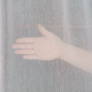 Firanka fantazyjna z ołowianką, wysokość 300cm, kolor 004 biały z błyszczącą nitką