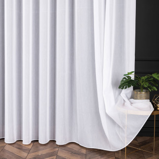 Eligia firanka z ołowianką, wysokość 300cm, kolor 001 biały