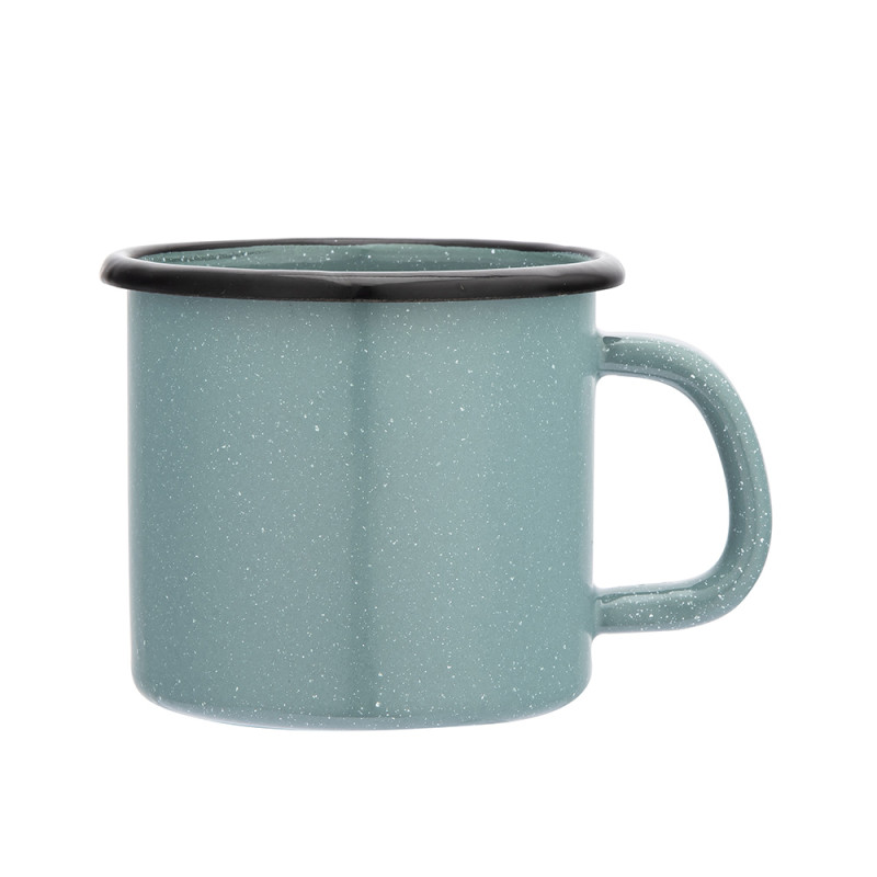 Kubek emaliowany szałwiowy nakrapiany 0,45l śr.9cm wys.9cm | EAN: 5906948739833
