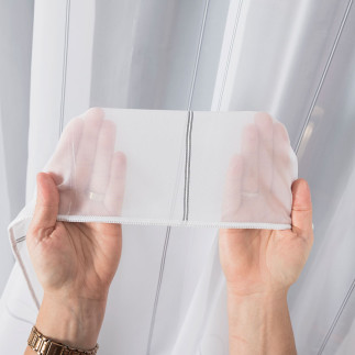 Firanka z ołowianką, wysokość 300cm, kolor 007 czarny