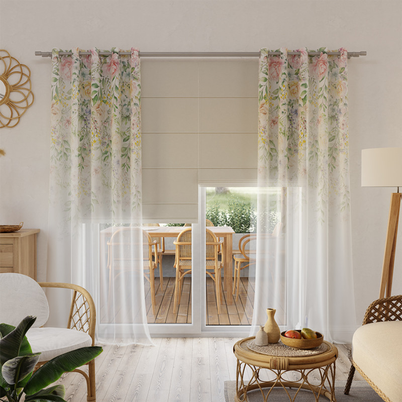 Wiosenny Ogród Firanka z Ołowianką Woal 315cm Kolor 001 EAN: 5907693284371