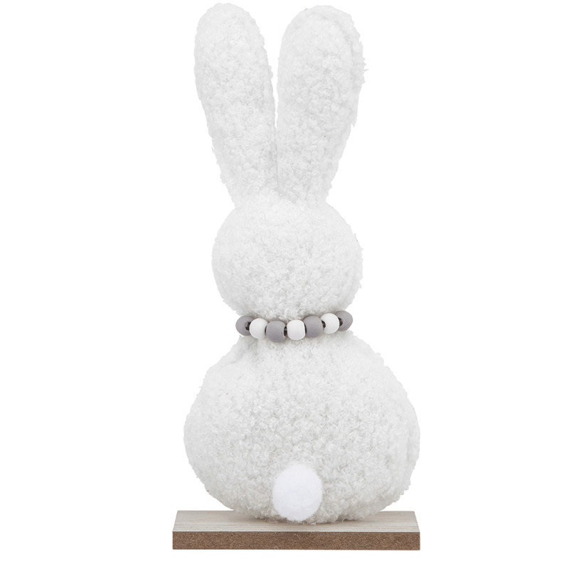 Figurka Boucle Zając Biały 17x3x19 cm, EAN: 5904252385319